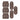 Easy Fit Retractable Baby Gate (New) & Ultimate Retractable Baby Gate - Spacers Kit - Brown / 3 Pack - Perma Child Safety