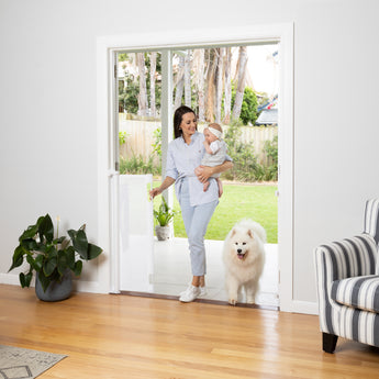 Easy Fit Retractable Baby Gate - 71" W x 41" H / White - Perma Child Safety