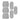Easy Fit Retractable Baby Gate (New) & Ultimate Retractable Baby Gate - Spacers Kit - Gray / 3 Pack - Perma Child Safety