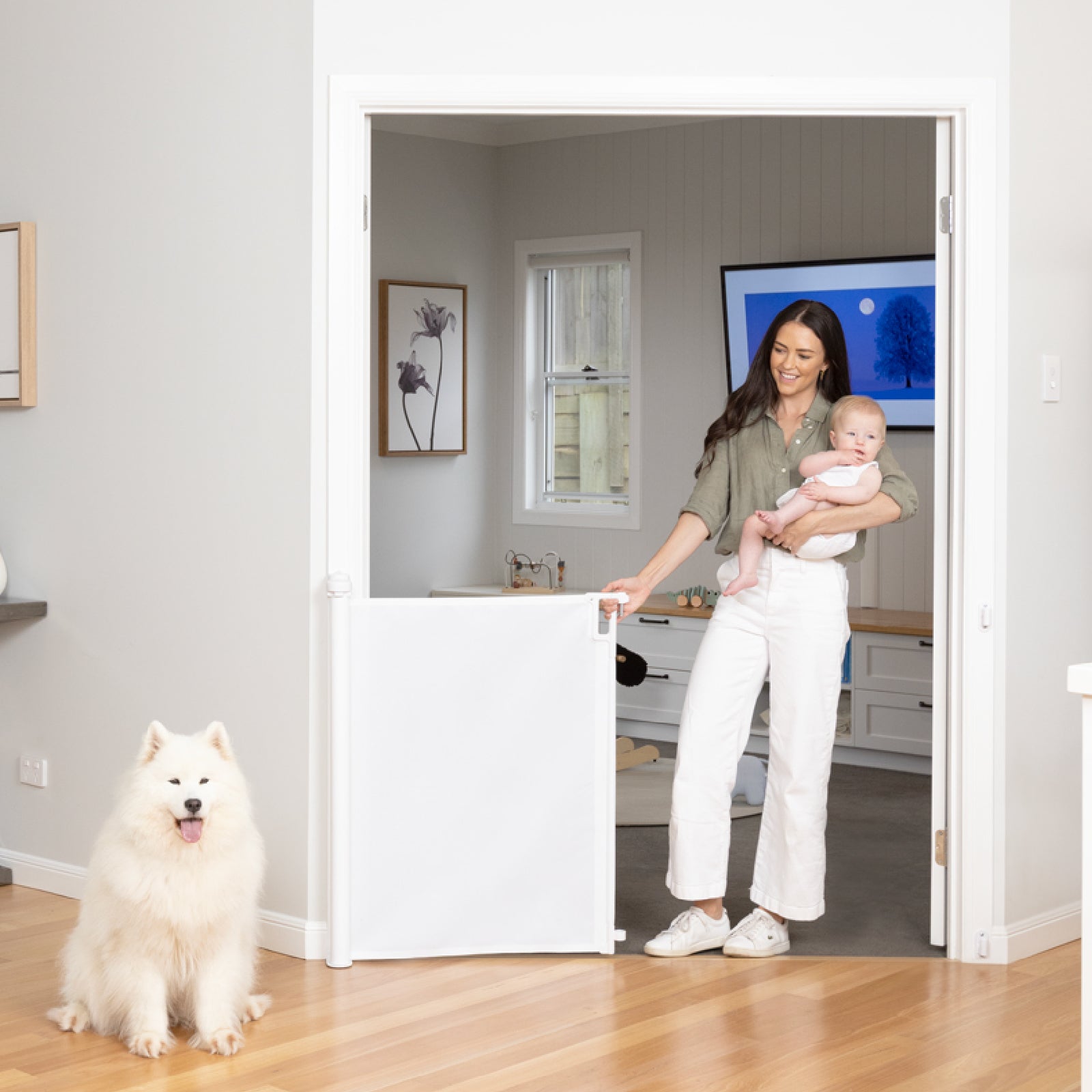 Perma Child Safety Ultimate Retractable Baby Gate | 79" W x 38.6” H