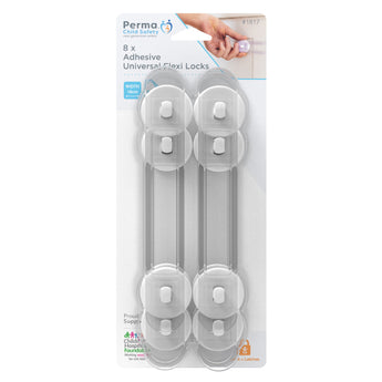 7" Adhesive Universal Flexi Locks - 4PK - Perma Child Safety