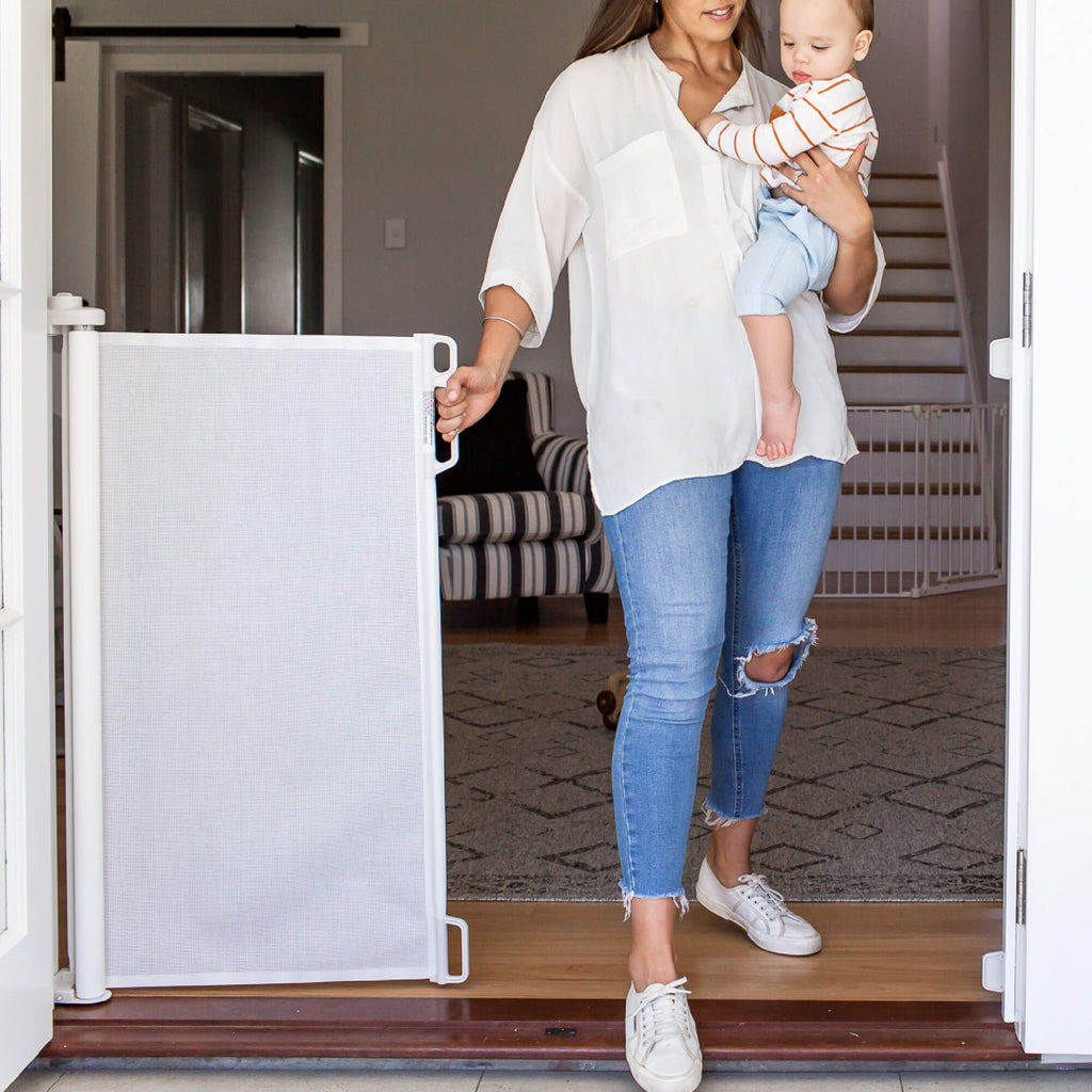 71" Wide By 41" Tall Retractable Baby Gate (Refurbished) - Perma Child Safety